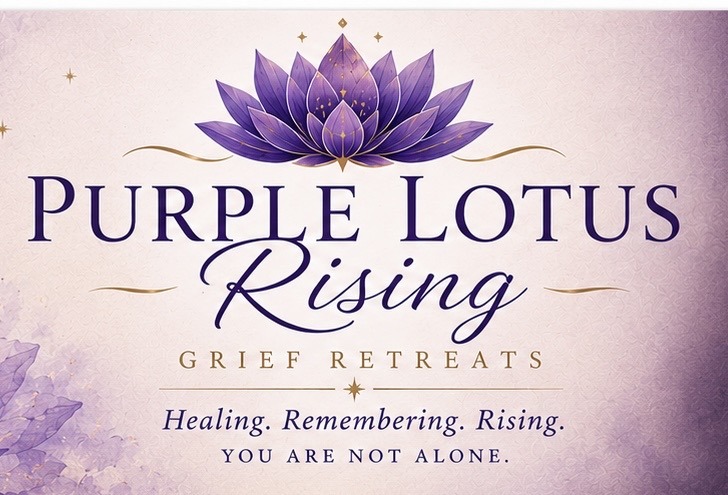 Purple Lotus Rising Grief Retreats logo